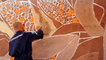 Arte en Tiempos Del Coronavirus: Mural Realizado Con Pinturas de Tierra Será la Nueva Postal de Bienvenida a San Pedro de Atacama