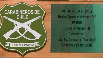 Comisaría de Tocopilla es Elegida la Mejor Unidad Operativa Del País