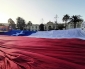 Plaza Sotomayor Amaneció Cubierta Con Una Bandera Chilena Gigante