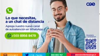 CGE Suma Nuevo Canal de Contacto Para Clientes y Pone en Operación WhatsApp de Atención