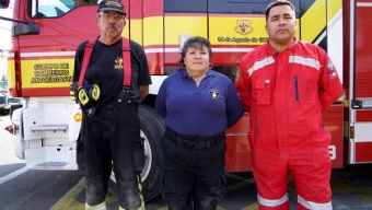 Bomberos de Sierra Gorda y Antofagasta Realizaron Taller de Rescate en Accidentes Vehiculares