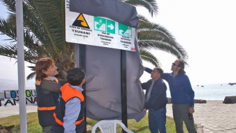 GOBIERNO INAUGURA SEÑALÉTICAS DE RIESGO DE TSUMANI PARA MEJILLONES