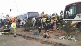 Bomberos de Antofagasta Concurrió a Quíntuple Accidente ocurrido esta Mañana