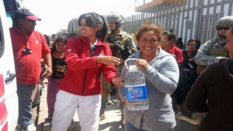 Alcaldesa de Antofagasta Entregó Ayuda a Damnificados de la Región de Tarapacá