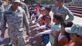 Delegación de la Vª Brigada Aérea Compartió Con Niños de Aldea Infantiles de Antofagasta