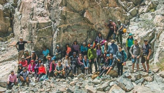 Jóvenes Visitaron Pictografías Prehispánicas en Quebrada El Médano
