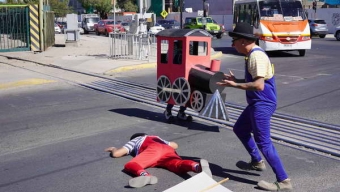 Dramatizaciones en Cruces Ferroviarios de Calama Invocan al Autocuidado