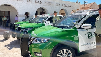 Gobierno Regional Entrega Modernos Vehículos a Carabineros en San Pedro de Atacama